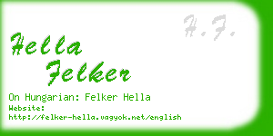 hella felker business card